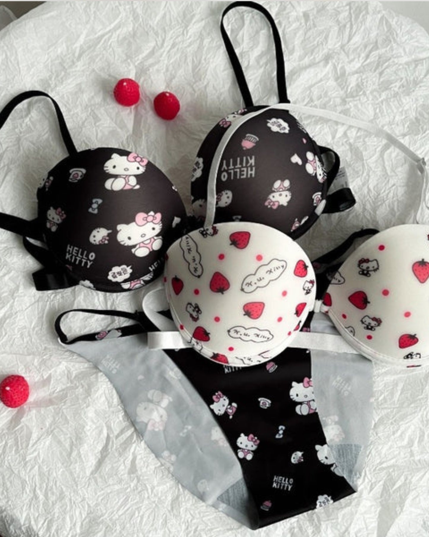 New Hello Kitty Pink Bra Set - Premium