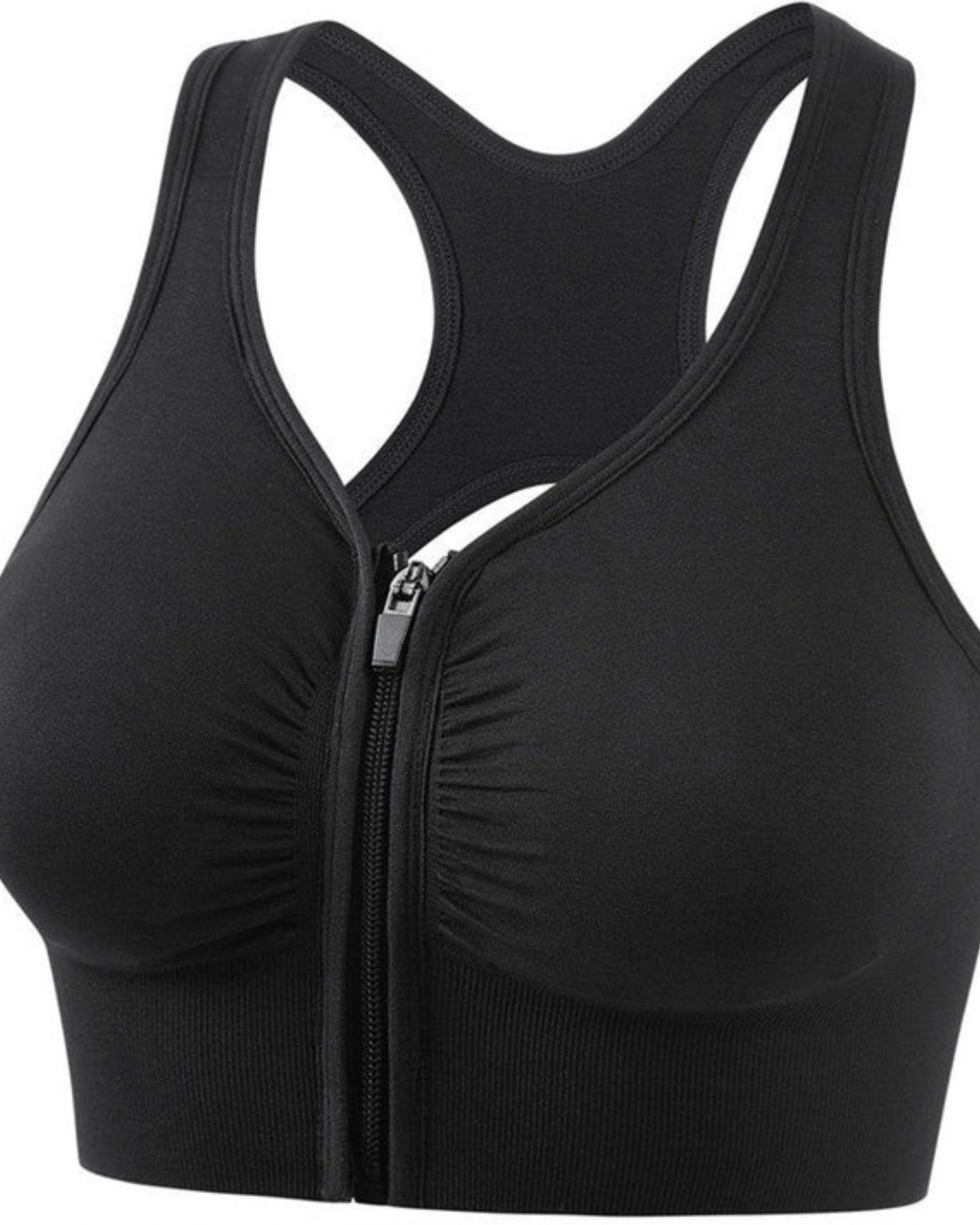 Shockproof Sports Bra Hollow Back Front Zipper Sports Bra