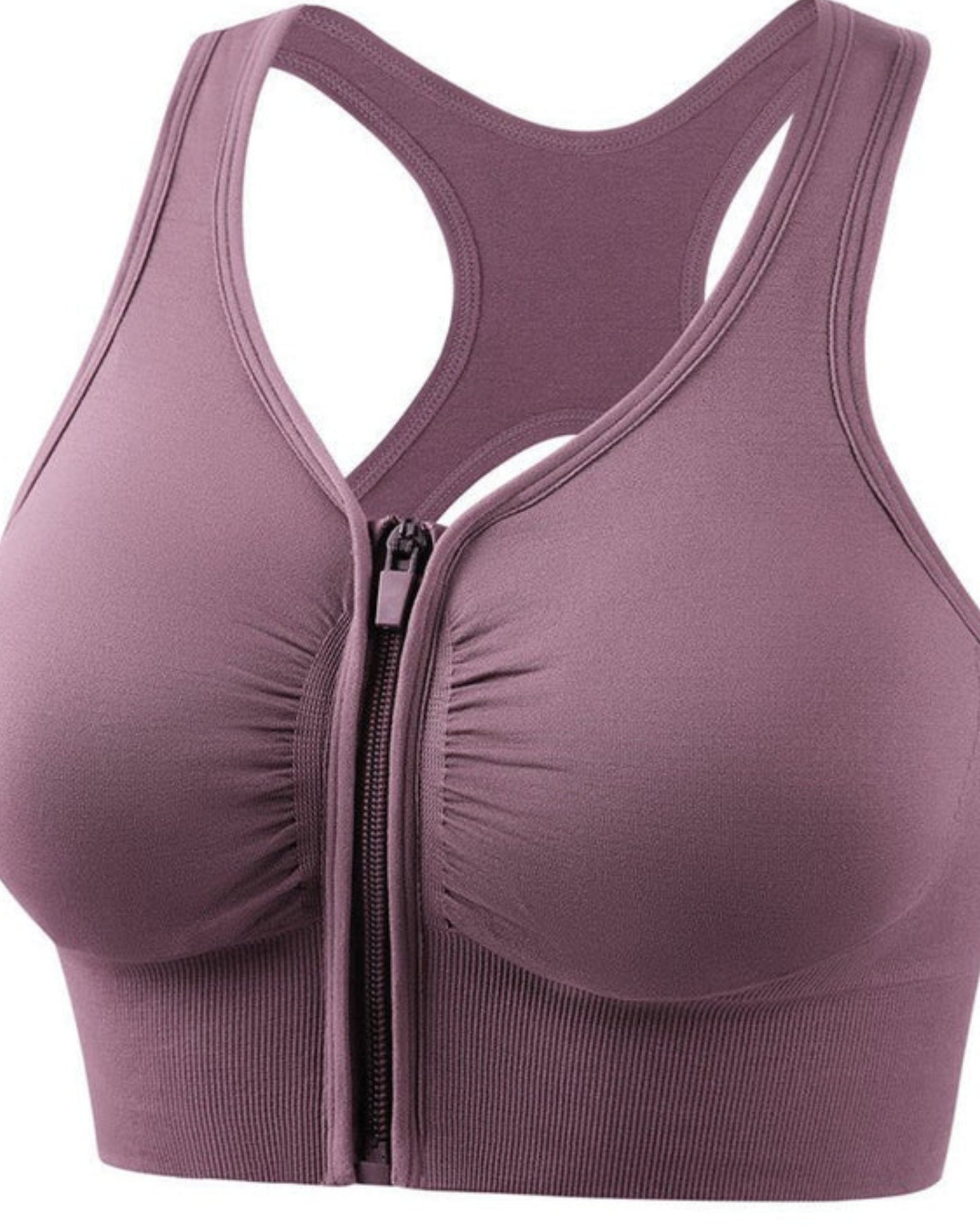 Shockproof Sports Bra Hollow Back Front Zipper Sports Bra