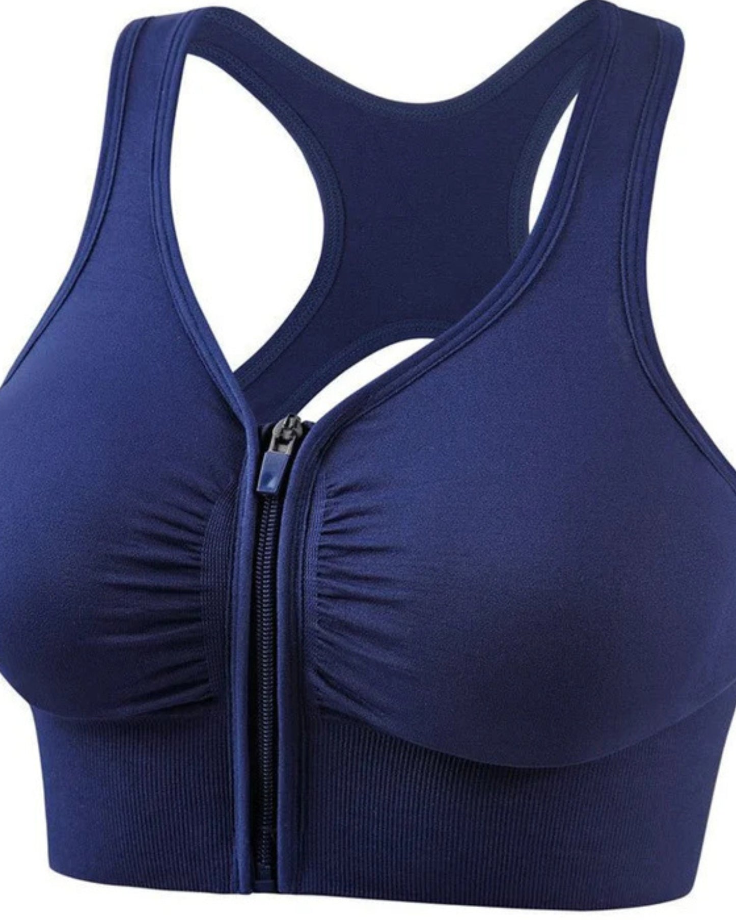 Shockproof Sports Bra Hollow Back Front Zipper Sports Bra